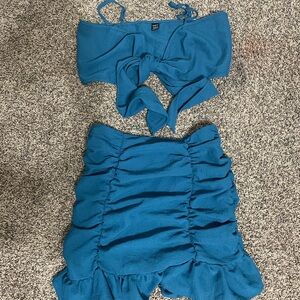 SHEIN Teal Two-Piece Dress
